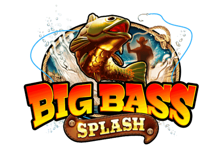 Fisherman mascot with rod and cowboy hat next to a giant bass fish mascot over turquoise water beneath a sunlit desert canyon